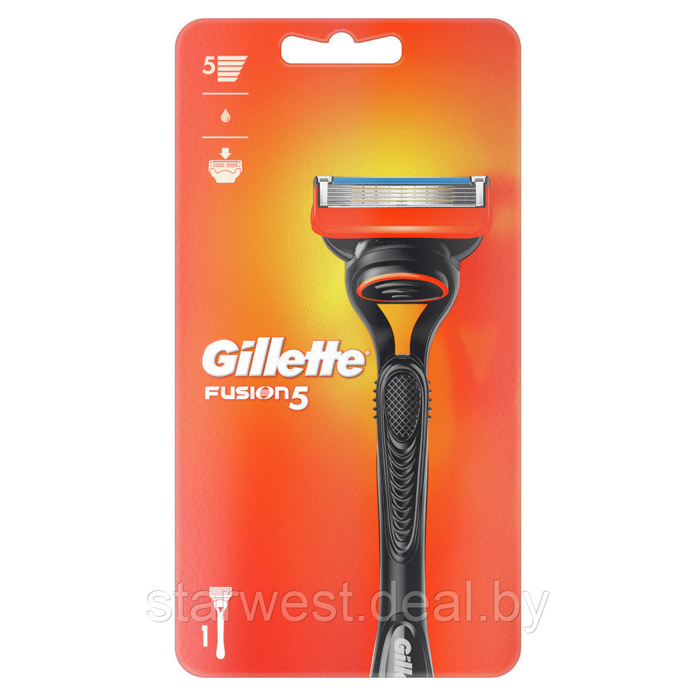 Gillette Fusion 5 с 1 кассетой Бритва / Станок для бритья мужской - фото 2 - id-p176672373