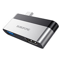 Переходник (гнездо HDMI/USB - штекер Type-C) BOROFONE DH2