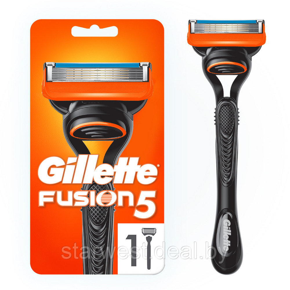 Gillette Fusion 5 с 1 кассетой Бритва / Станок для бритья мужской - фото 1 - id-p176672373