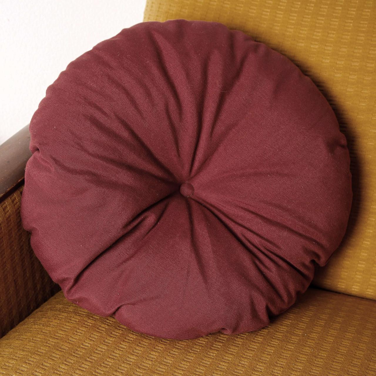 Декоративная подушка Анита круглая Бордовый - фото 1 - id-p142441548
