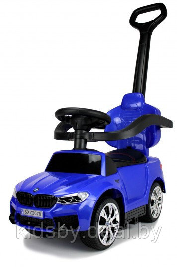 Детская машинка-каталка RiverToys BMW M5 A999MP-H (синий) Лицензия с качалкой - фото 1 - id-p176694788