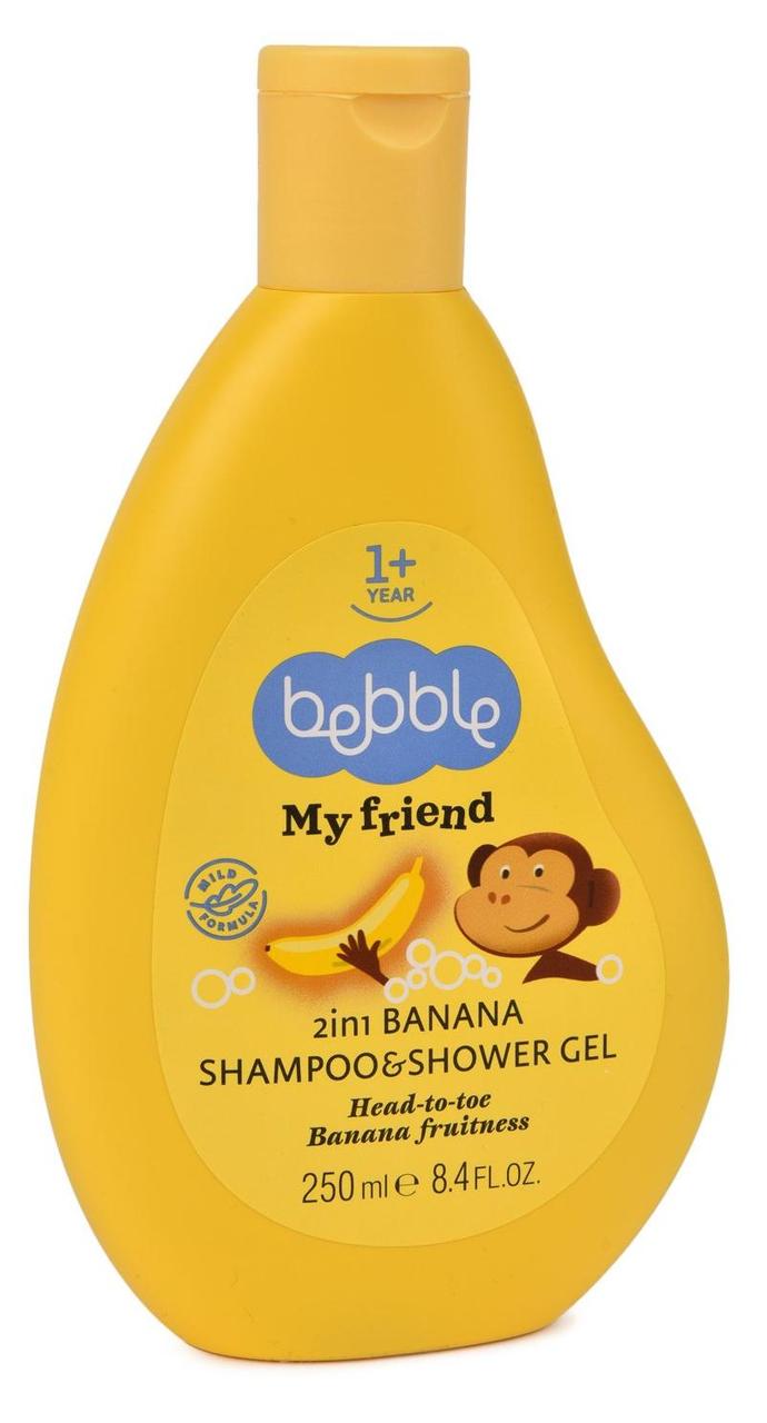 Детский шампунь и гель для душа 2 в 1 Bebble My Friend с ароматом банана, 250 мл - фото 1 - id-p156505928
