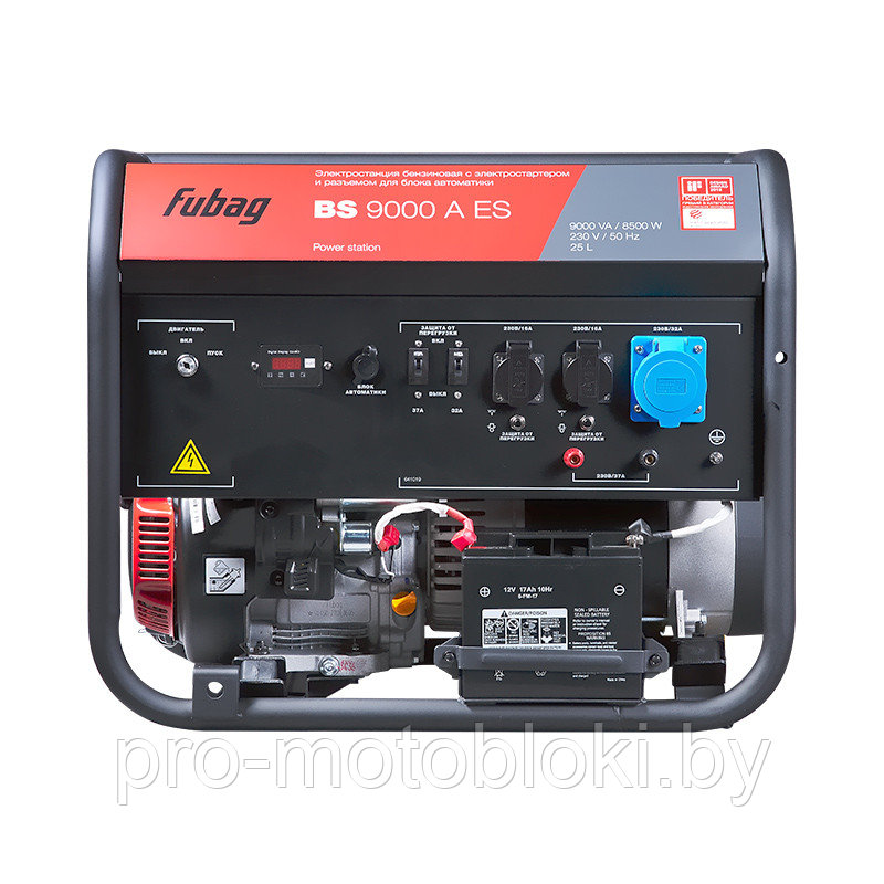 Генератор бензиновый FUBAG BS 9000 A ES с электростартером и коннектором автоматики - фото 2 - id-p176704747