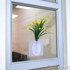 Настенная силиконовая ваза для цветов Magic Vase, многоразовая (без клея, гипоаллергенный материал) Белая