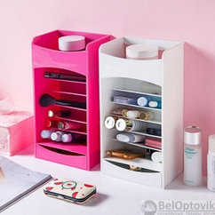 Органайзер для хранения косметики и лаков Cosmake Lipstick  Nail Polish Organizer Розовый