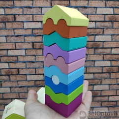Развивающая пирамидка - головоломка Smart Kid Башня (10 деталей). Экологически чистое дерево 3