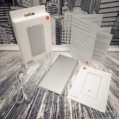 Внешний аккумулятор Xiaomi Mi Power Bank 3, 10000мАч 2xUSB, 1xUSB-C, 2.1А, серебристый ОРИГИНАЛ
