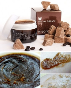 Медовый скраб для лица с натуральным черным сахаром Honey Black Sugar Scrub Mizon, 80 ml Original Korea - фото 1 - id-p120560962
