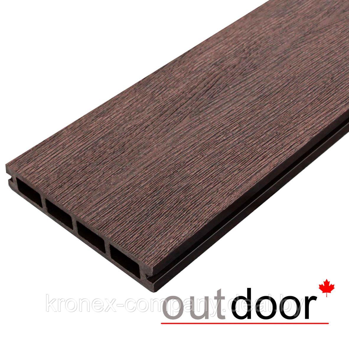 Террасная доска ДПК Outdoor 3D 150*25*4000 мм. STORM BROWN коричневая микс - фото 2 - id-p103075887