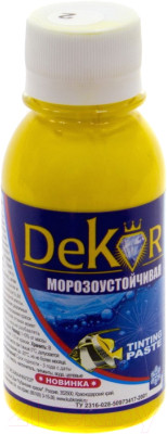 Паста колерная (краситель) "DEKOR" золотисто-желтый №2 0,1 кг 38-586