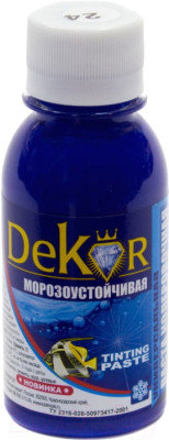 Паста колерная (краситель) "DEKOR" ирис №24 0,1 кг 39-248, фото 2