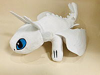 Мягкая игрушка дракон "Дневная фурия" на веревочке, рост 35 см