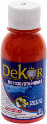 Паста колерная (краситель) "DEKOR" коралл №23 0,1 кг 39-217, фото 2