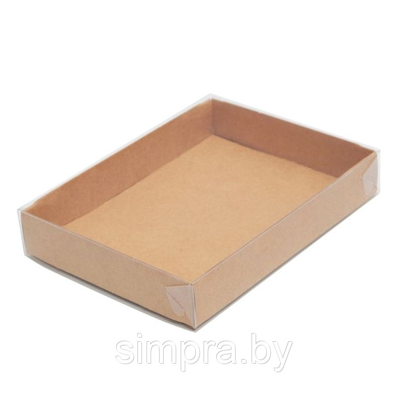Коробка для конфет с прозрачной крышкой 14х10,5х2,5 см - фото 1 - id-p121585968