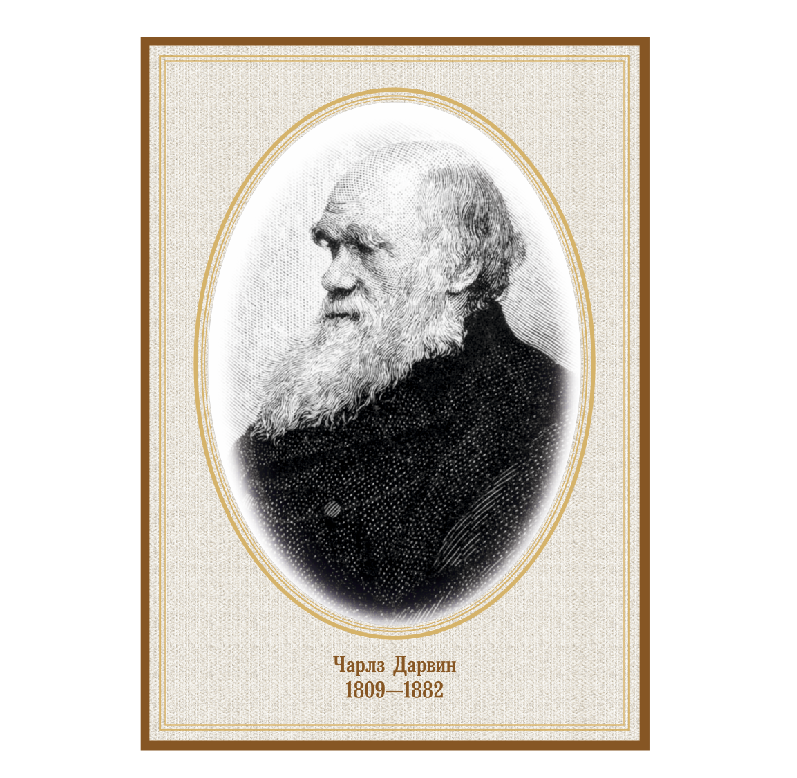 Школьный стенд в кабинет биологии - портрет "Чарлз Дарвин"