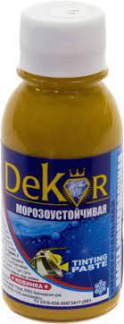 Паста колерная (краситель) "DEKOR" охра №11 0,1 кг 38-852