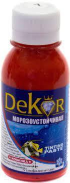 Паста колерная (краситель) "DEKOR" темно-красный №7 0,1 кг 38-739, фото 2