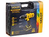 Аккум. дрель-шуруповерт MOLOT MBD 1815-1 DLi в чем. (18.0 В, 2 акк., 1.5 А/ч Li-Ion, 2 скор., 30 Нм, шурупы до, фото 5