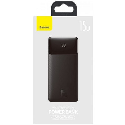 Внешний аккумулятор Baseus PPDML-I01 Bipow Digital Display Power Bank 10000mAh 15W (PPBD050001) черный - фото 8 - id-p176722639