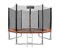 Батут Atlas Sport 252 см 8ft PRO с внешней сеткой и лестницей оранжевый, фото 1