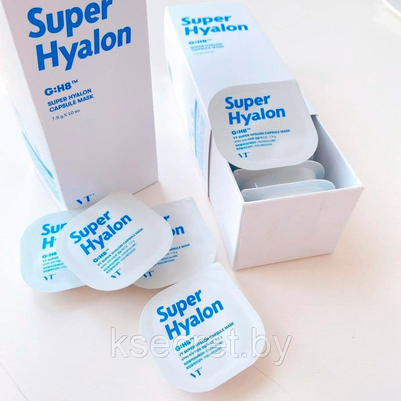 Очищающая - Увлажняющая капсульная маска для лица VT Cosmetics Super Hyalon Capsule Mask 7,5 мл VT Cosmetics - фото 1 - id-p176738612