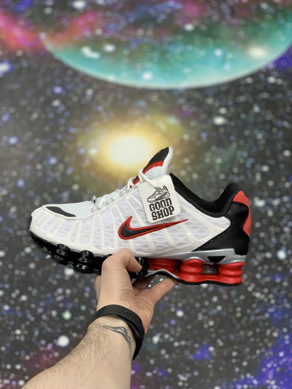 Кроссовки Nike SHOX TL White Black Red