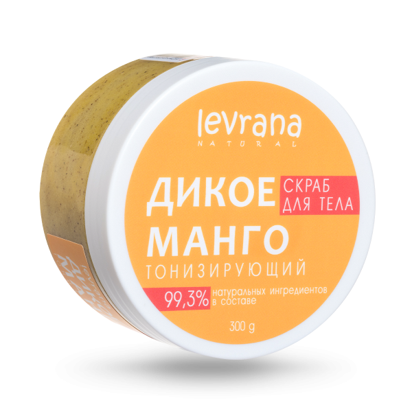 Скраб для тела тонизирующий "Дикое манго" Levrana 300 гр