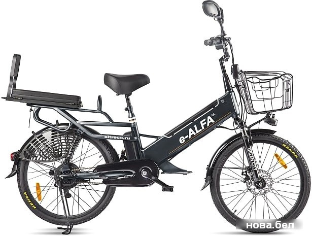 Электровелосипед Eltreco Green City E-Alfa GL 2021 (черный) - фото 2 - id-p176746065