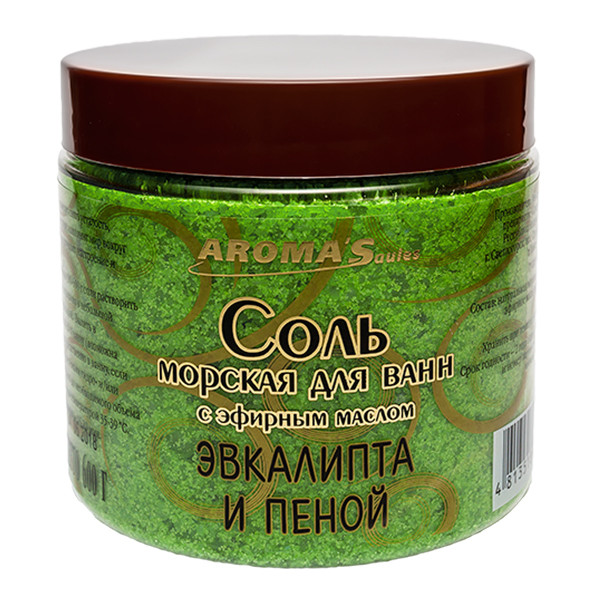 Соль морская для ванн с пеной Aroma Saules "Эвкалипт", 600 г - фото 1 - id-p176747992