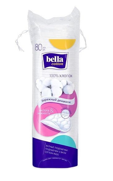 Ватные диски Bella "Cotton", 80 шт - фото 1 - id-p176748012