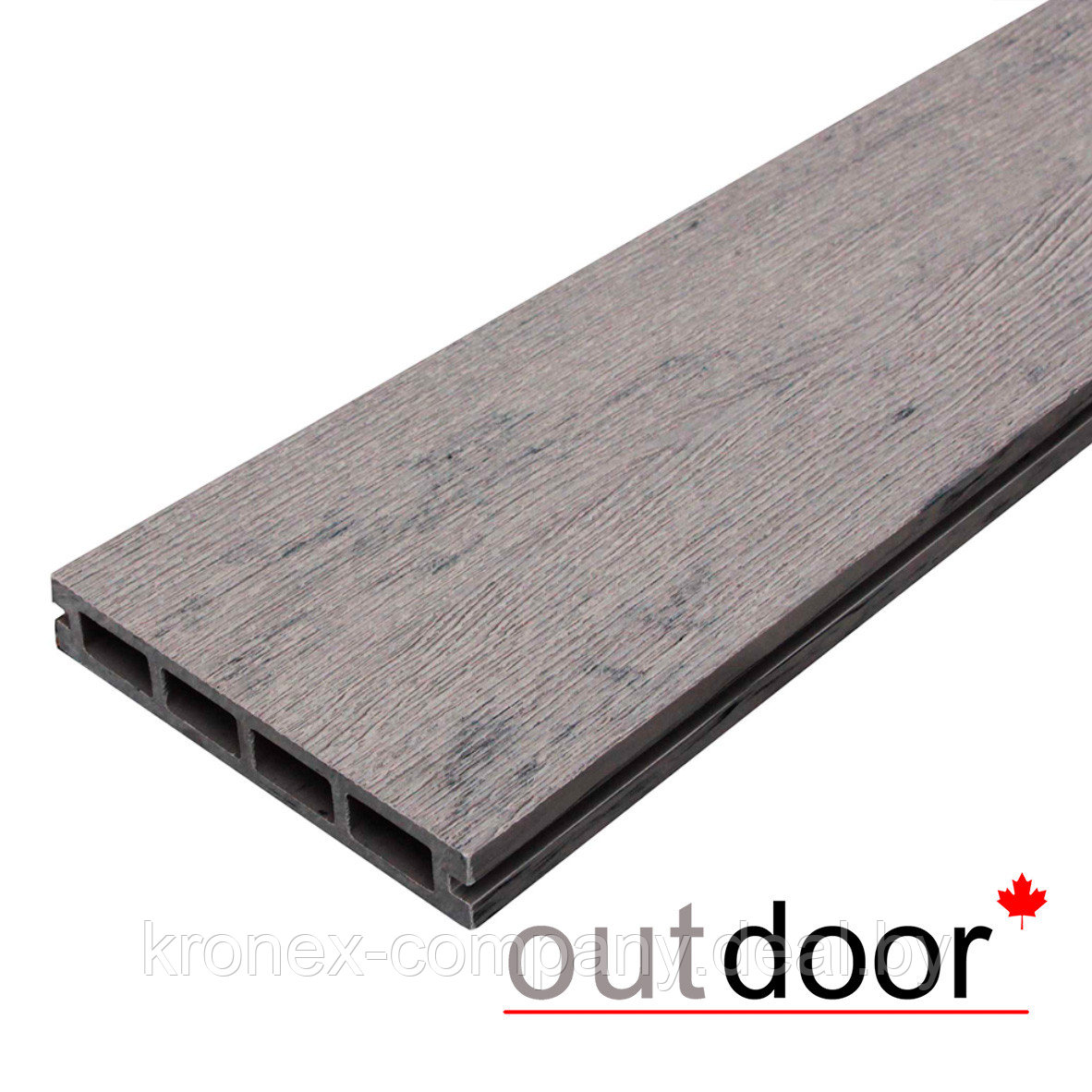 Террасная доска ДПК Outdoor 3D 150*25*4000 мм. STORM GREY серая - фото 2 - id-p103075888