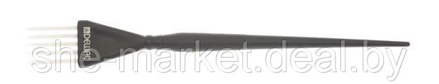Кисть для окрашивания волос JB-502, черная , с белой прямой щетиной, узкая 20 мм (Dewal) - фото 1 - id-p176779415