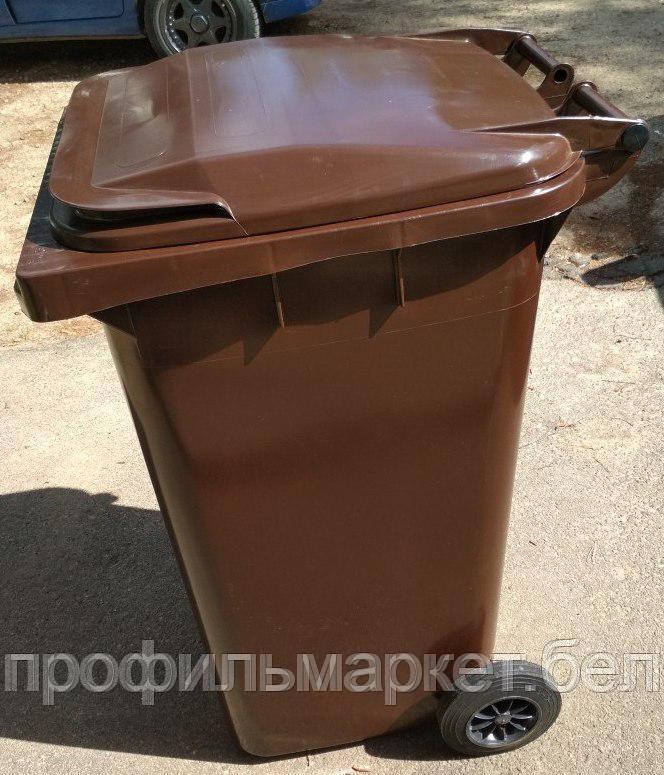 Немецкий мусорный контейнер ESE 240 л коричневый. ОПТ - фото 3 - id-p176780174