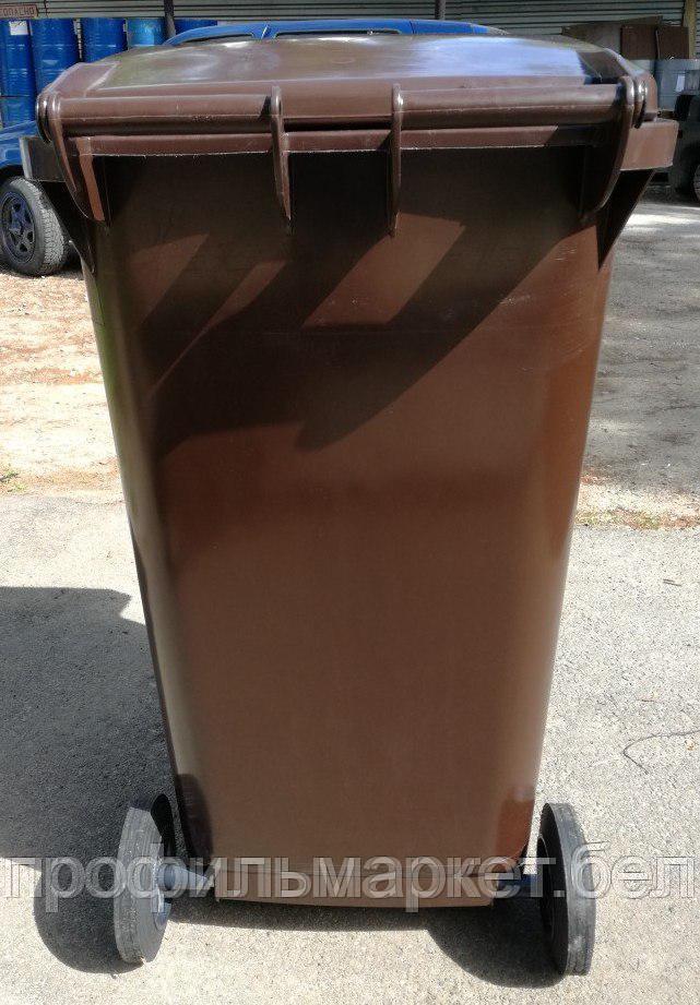 Немецкий мусорный контейнер ESE 240 л коричневый. ОПТ - фото 4 - id-p176780174