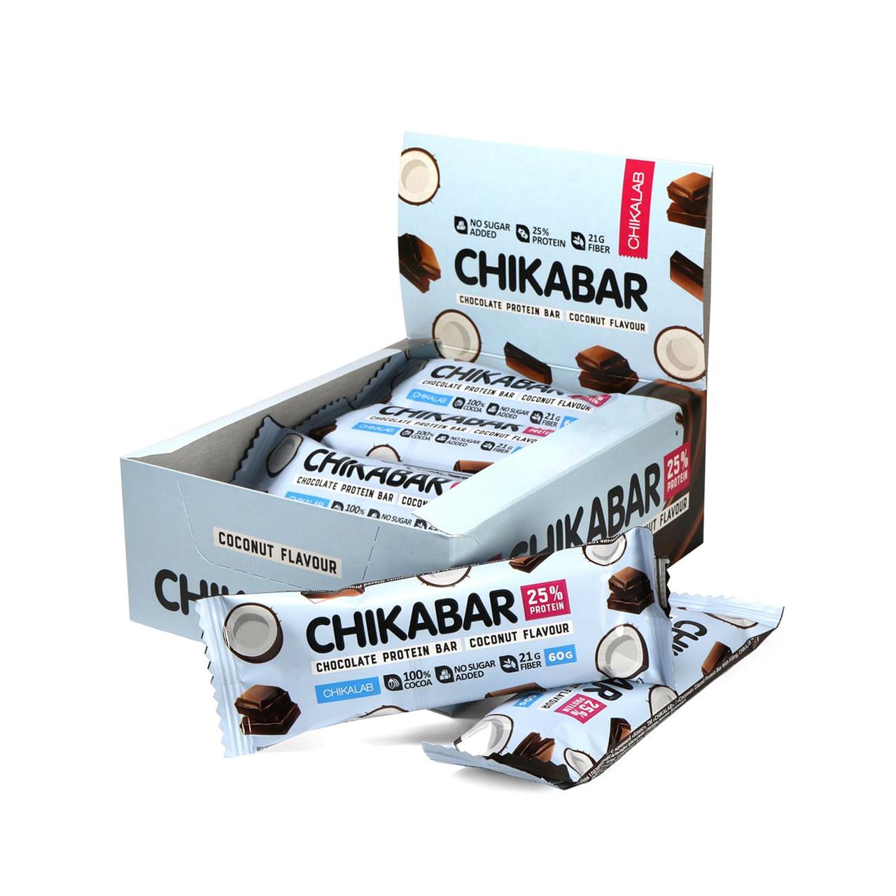 Протеиновый батончик Chikalab – Chikabar - Кокос с шоколадной начинкой