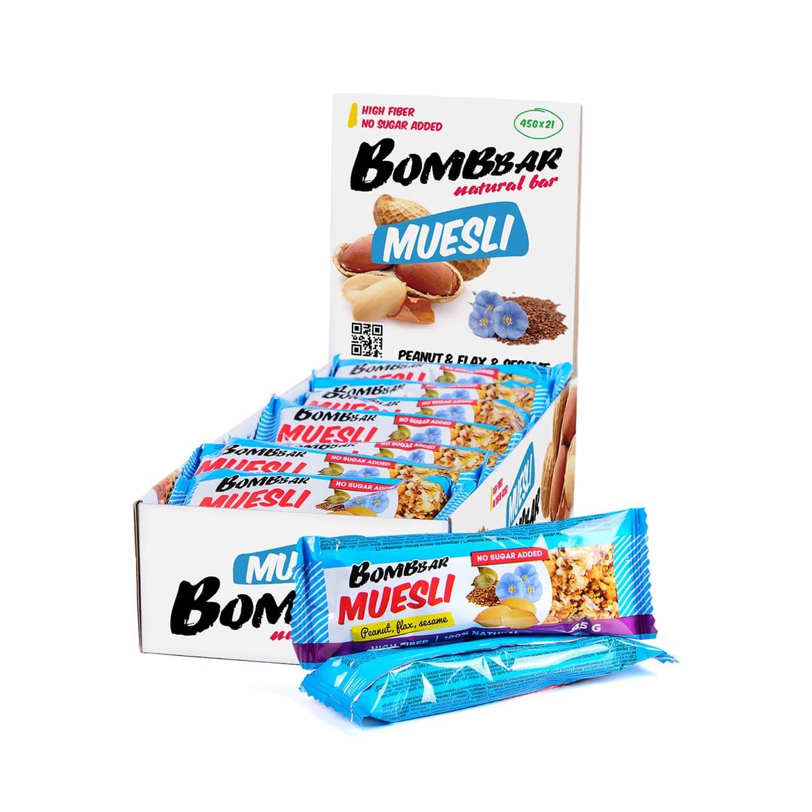 Мюсли-батончики Bombbar - Арахис