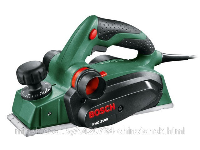 Рубанок электрический BOSCH PHO 3100 в чем. (750 Вт, шир. до 82 мм, глуб. до 3.1 мм)