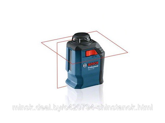 Нивелир лазерный линейный BOSCH GLL 2-20 с держателем в чем. (проекция: крест, 1 плоскость 360°, до 20 м, +/-