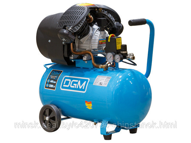 Компрессор DGM AC-254 (440 л/мин, 8 атм, коаксиальный, масляный, ресив. 50 л, 220 В, 2.20 кВт)
