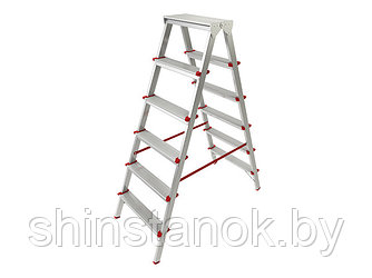 Лестница-стремянка алюм. двухсторонняя 132 см 6 ступ. 5,0кг PRO STARTUL (ST9941-06)