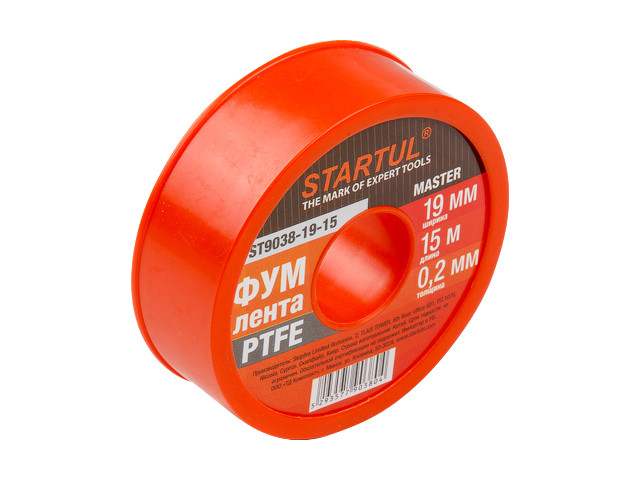 Фум-лента PTFE 19ммх15м STARTUL MASTER (ST9038-19-15) (толщина 0,2мм)