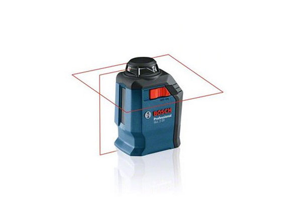 Нивелир лазерный линейный BOSCH GLL 2-20 с держателем в чем. (проекция: крест, 1 плоскость 360°, до 20 м, +/-, фото 2