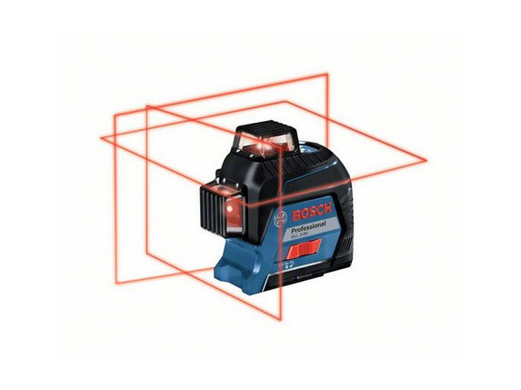 Нивелир лазерный линейный BOSCH GLL 3-80 в чем. (проекция: 3 плоскости 360°, до 120 м, +/- 0.20 мм/м, резьба, фото 2