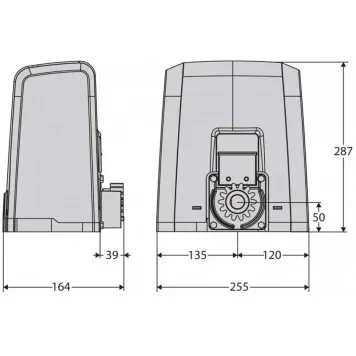 Комплект электропривода с 2 пультами для откатных ворот DEIMOS AC A800, фото 2