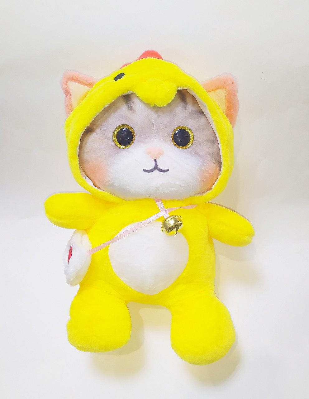 Мягкая игрушка "Котик в кигуруми" Кот /Котёнок в одёжке, рост 20-25 см, цвет в ассортименте
