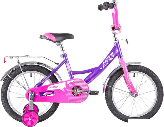 Детский велосипед Novatrack Vector 16 2020 163VECTOR.LC20 (фиолетовый/розовый), фото 2