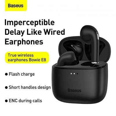 Bluetooth наушники Baseus NGE8-01 True Wireless Earphones Bowie E8 черные - фото 7 - id-p176805113