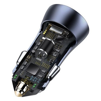 Автомобильное зарядное устройство Baseus TZCCJD-A0G Golden Contactor Pro Car Charger 2 USB 40W (кабель - фото 3 - id-p176805117