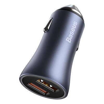 Автомобильное зарядное устройство Baseus TZCCJD-A0G Golden Contactor Pro Car Charger 2 USB 40W (кабель - фото 5 - id-p176805117
