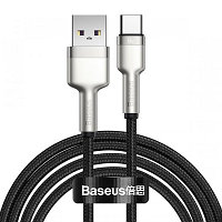 Кабель Baseus CAKF000201 Cafule Series Metal Data Cable USB to Type-C 66W 2m черный